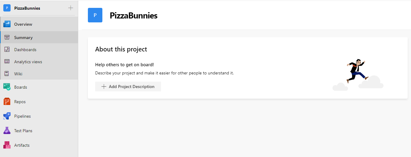 Project page at Azure DevOps